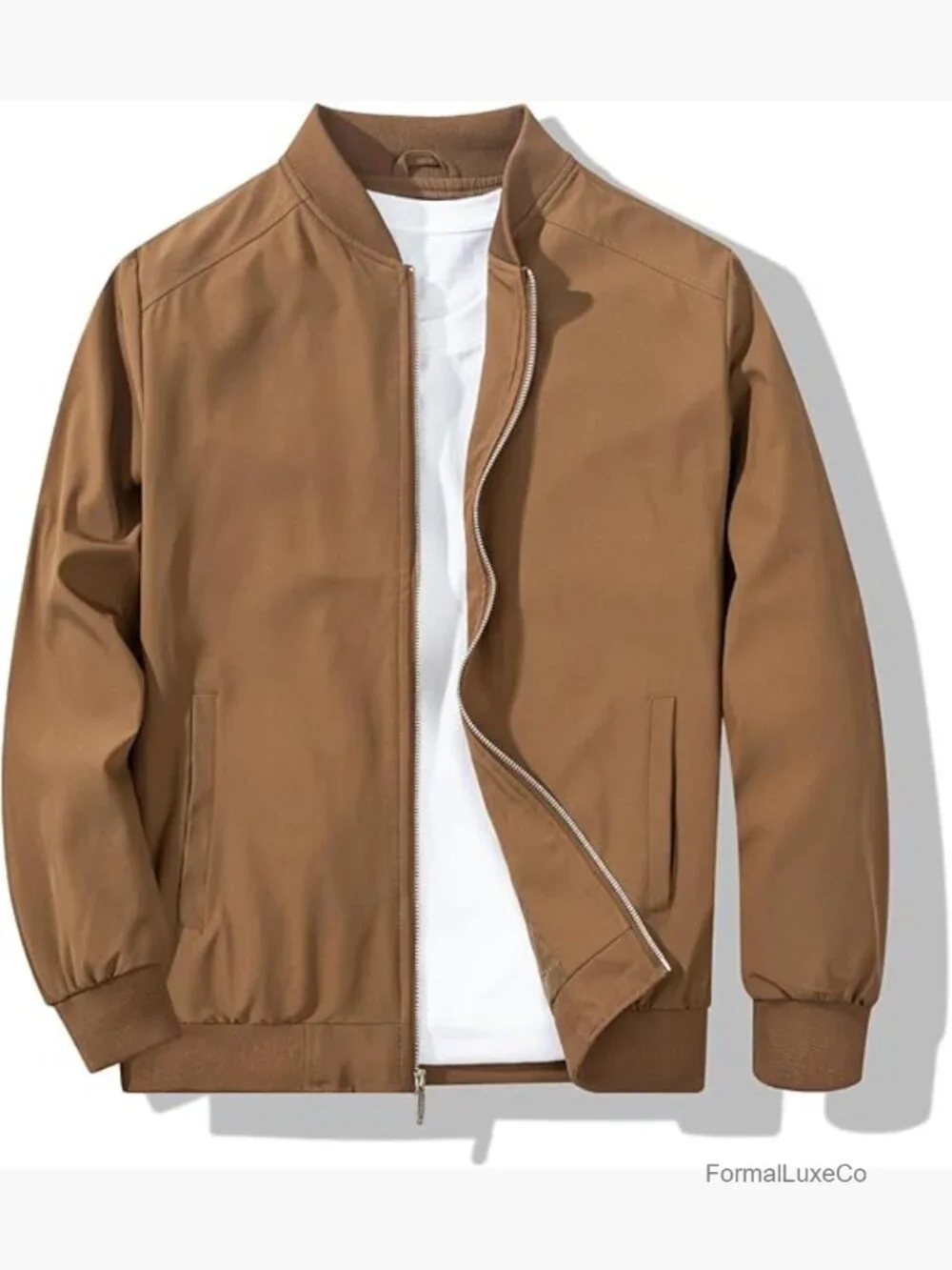 Men's Lightweight Bomber Jacket Classic Full Zip Long Sleeve Windbreaker Fall